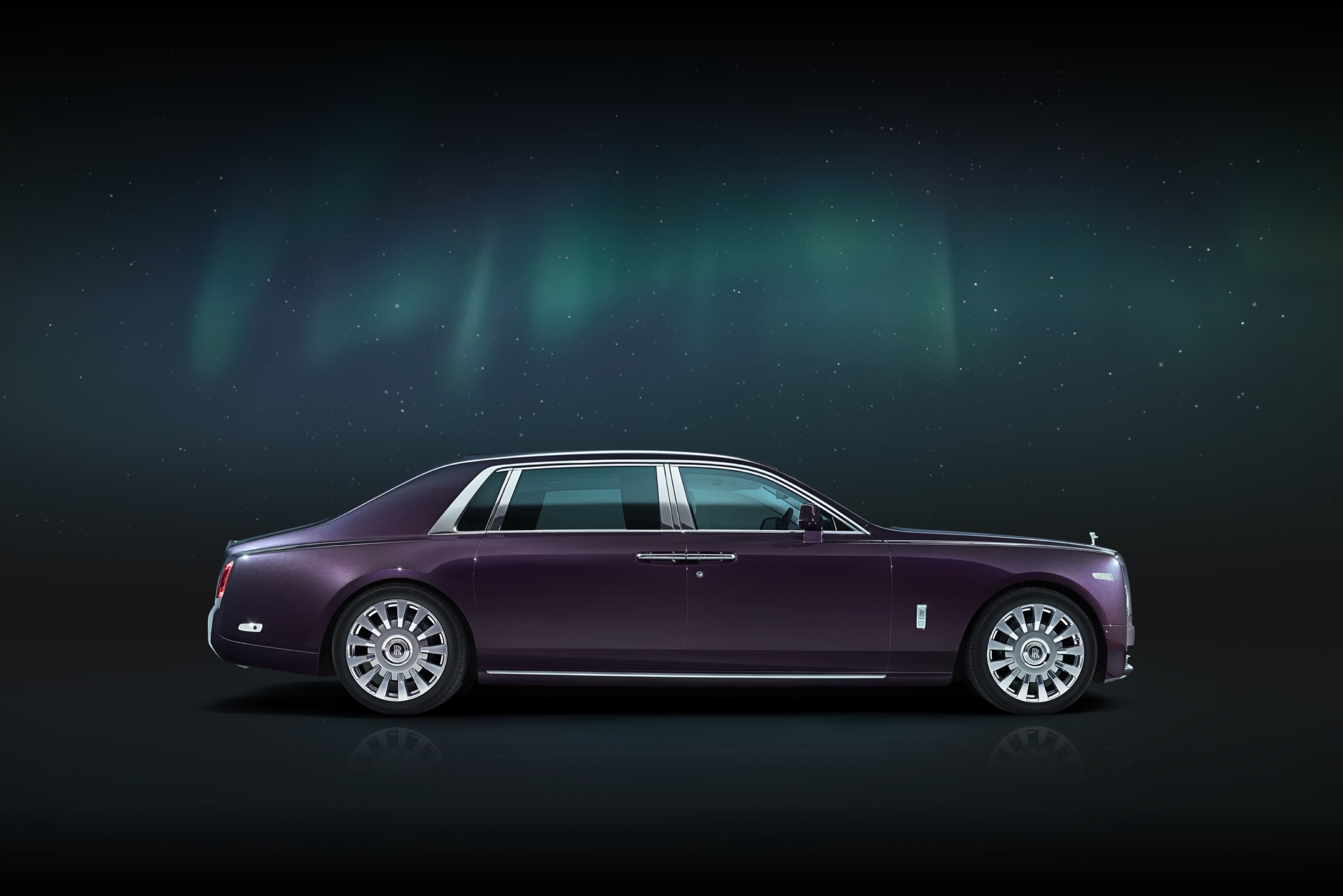 purple phantom rolls royce